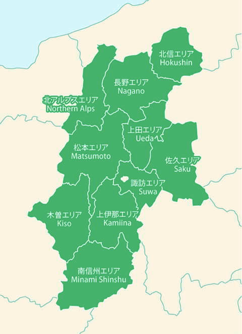 長野県エリア地図